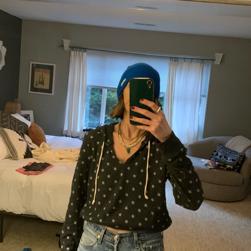 Alternative apparel cropped star hoodie